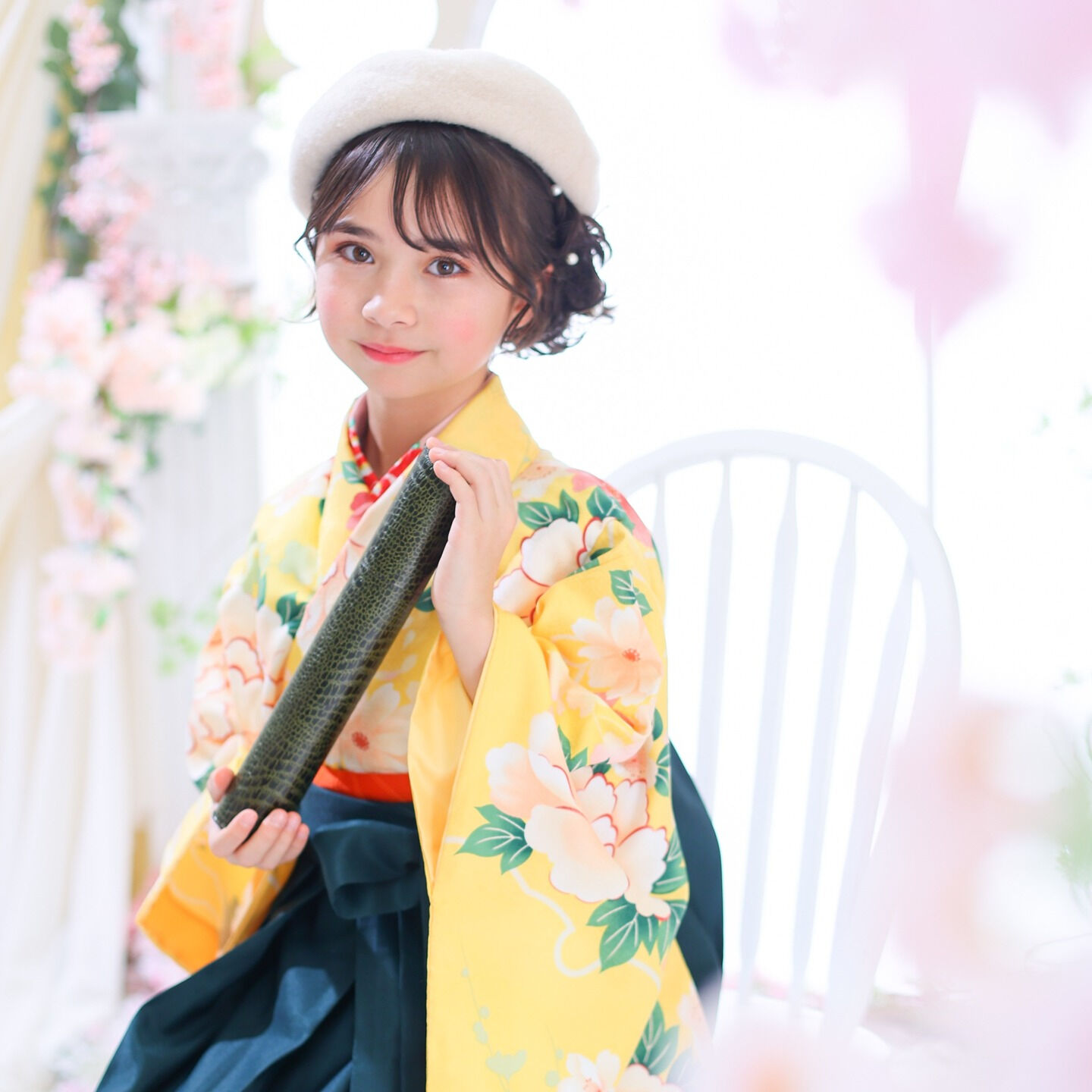 🌸春の訪れとともに、スタジオマイハウス では桜背景の撮影をス