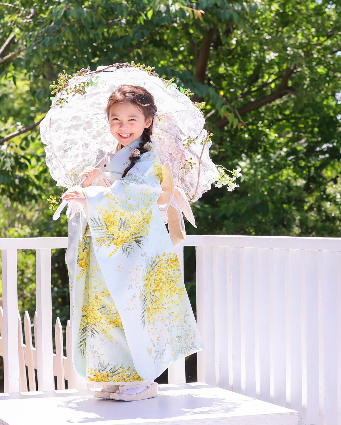 緑がたくさんのお外で名古屋とは思えない自然豊かな撮影ができま